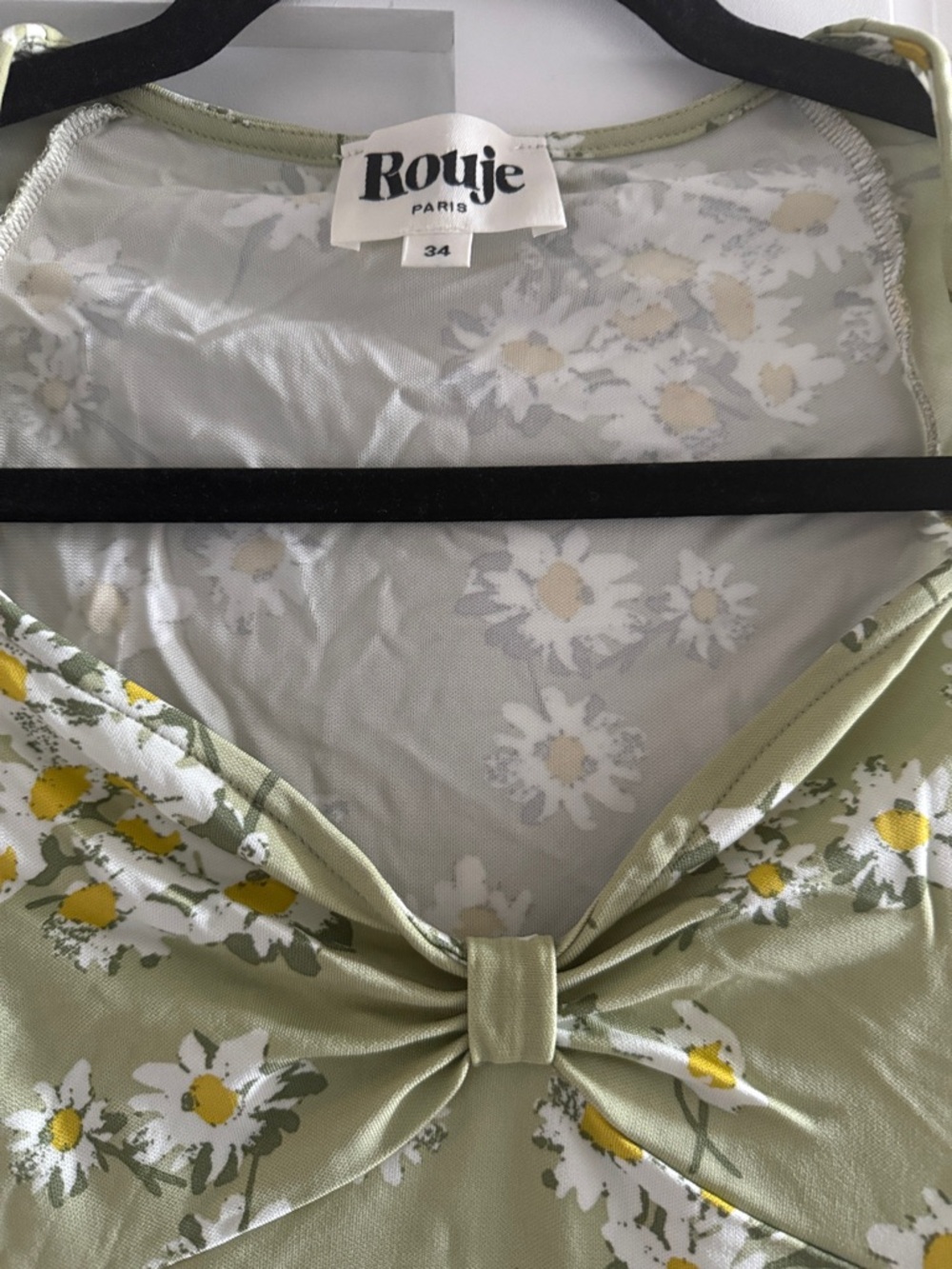 Rouje Olive Green Daisy Maxi Dress - Picture 2 of 3